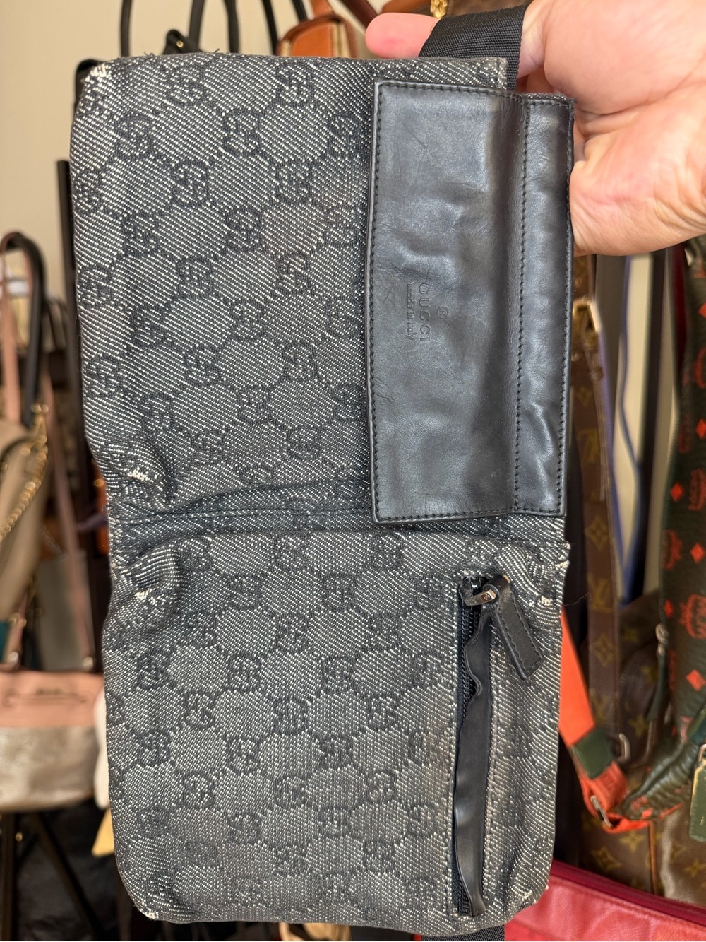 GUCCI
Black GG Denim Canvas Web Waist Belt Bag - Picture 4 of 12